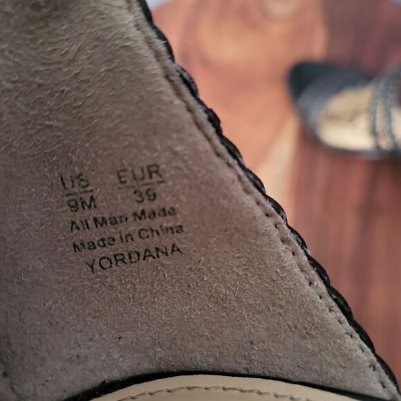 SAM EDELMAN Yordana Sandal Block Heel Braided Ankle Strap Black Women’s Size 9M - Picture 8 of 16